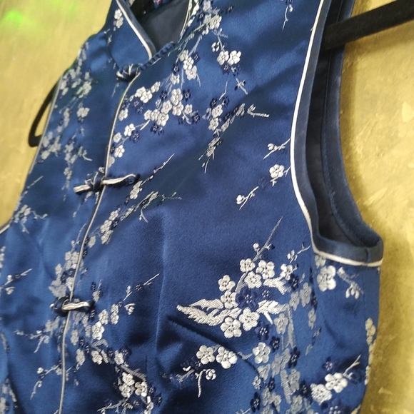 Vintage 90s Y2K Traditional Chinese Genuine Silk Qipao Top - Picture 9 of 10